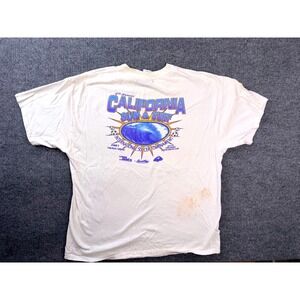 Vintage Hanes Beefy-T 2001 California Sun Surf Soccer Tournament Shirt XL White